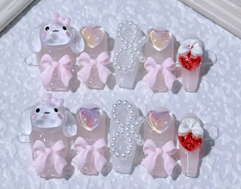 Cinnamoroll Coffin Nails