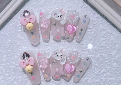 Cinnamoroll Coffin Nails